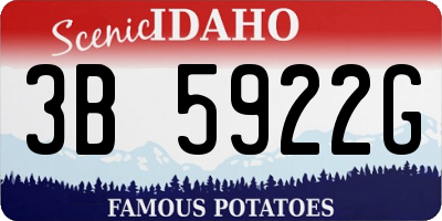 ID license plate 3B5922G