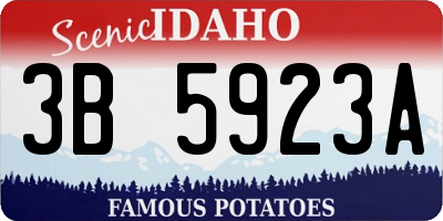 ID license plate 3B5923A