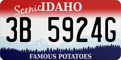 ID license plate 3B5924G