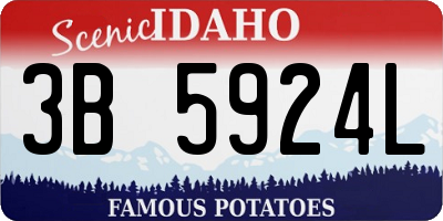 ID license plate 3B5924L