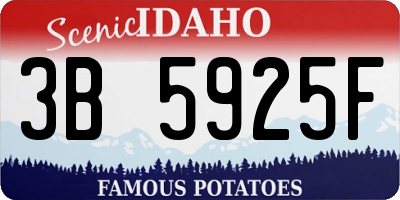 ID license plate 3B5925F