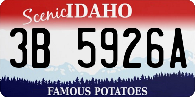 ID license plate 3B5926A