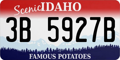ID license plate 3B5927B