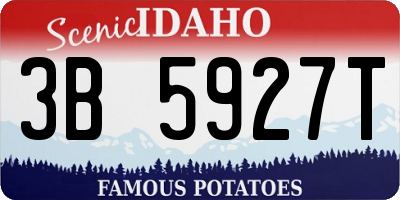 ID license plate 3B5927T