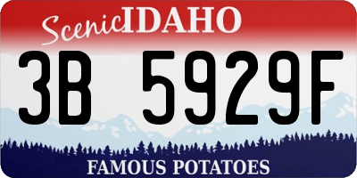 ID license plate 3B5929F