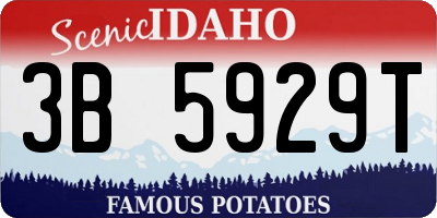 ID license plate 3B5929T