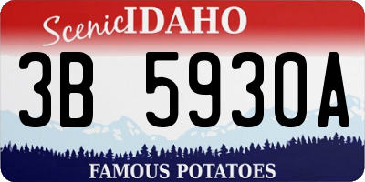 ID license plate 3B5930A