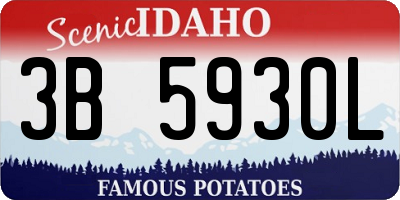ID license plate 3B5930L