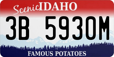 ID license plate 3B5930M