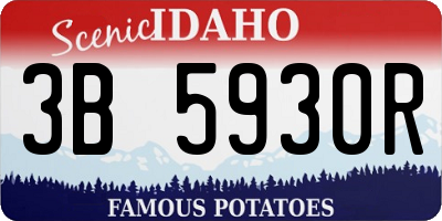 ID license plate 3B5930R