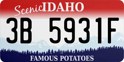 ID license plate 3B5931F
