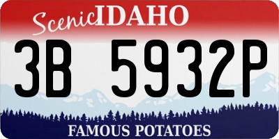 ID license plate 3B5932P