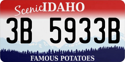 ID license plate 3B5933B