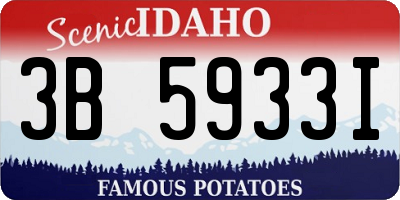 ID license plate 3B5933I