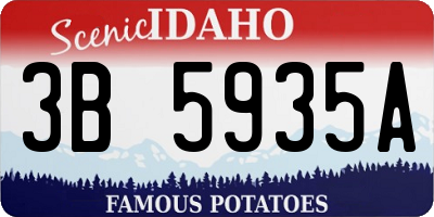 ID license plate 3B5935A
