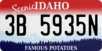 ID license plate 3B5935N