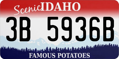 ID license plate 3B5936B
