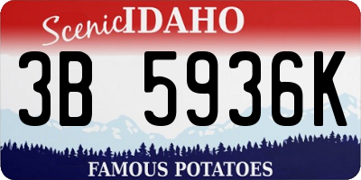 ID license plate 3B5936K