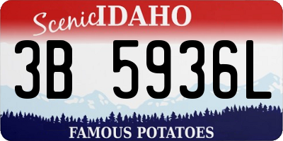 ID license plate 3B5936L