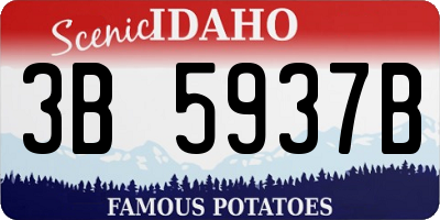 ID license plate 3B5937B