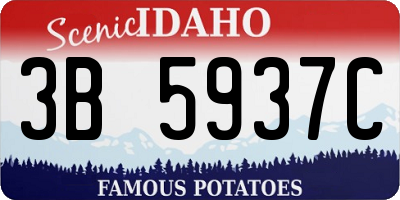 ID license plate 3B5937C