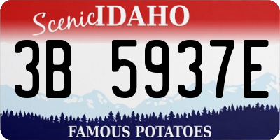 ID license plate 3B5937E