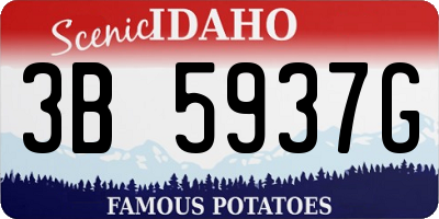 ID license plate 3B5937G