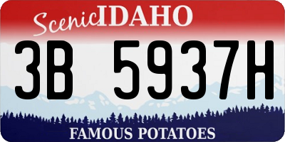 ID license plate 3B5937H