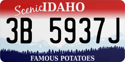 ID license plate 3B5937J