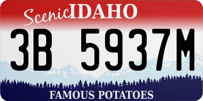 ID license plate 3B5937M