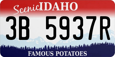 ID license plate 3B5937R