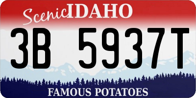 ID license plate 3B5937T