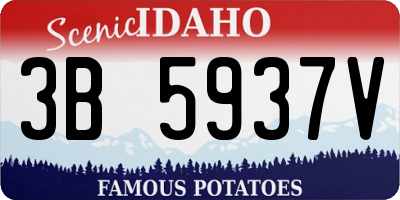 ID license plate 3B5937V