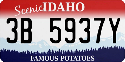ID license plate 3B5937Y