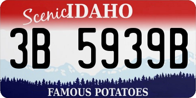 ID license plate 3B5939B
