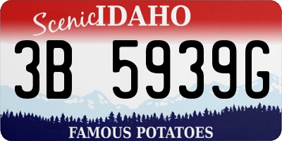 ID license plate 3B5939G