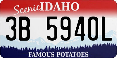 ID license plate 3B5940L