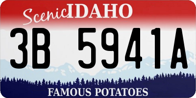ID license plate 3B5941A