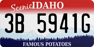 ID license plate 3B5941G