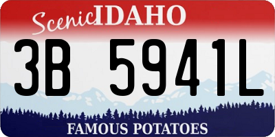 ID license plate 3B5941L