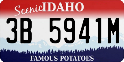 ID license plate 3B5941M