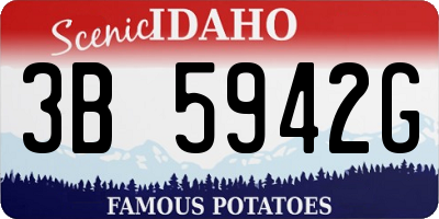 ID license plate 3B5942G