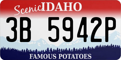 ID license plate 3B5942P