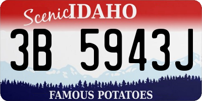 ID license plate 3B5943J