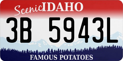 ID license plate 3B5943L