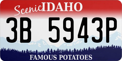 ID license plate 3B5943P