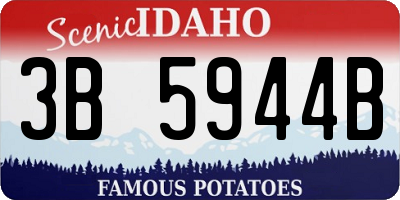 ID license plate 3B5944B