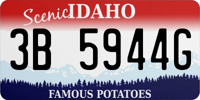 ID license plate 3B5944G