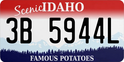 ID license plate 3B5944L