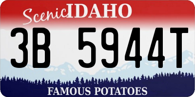 ID license plate 3B5944T